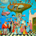 DALL·E 2022-08-07 00.00.06 - A painting by slavador dali where the flinstone family meet the Jetsons..png