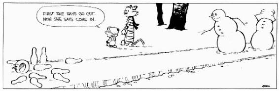 Calvin and Hobbes clip-bowling