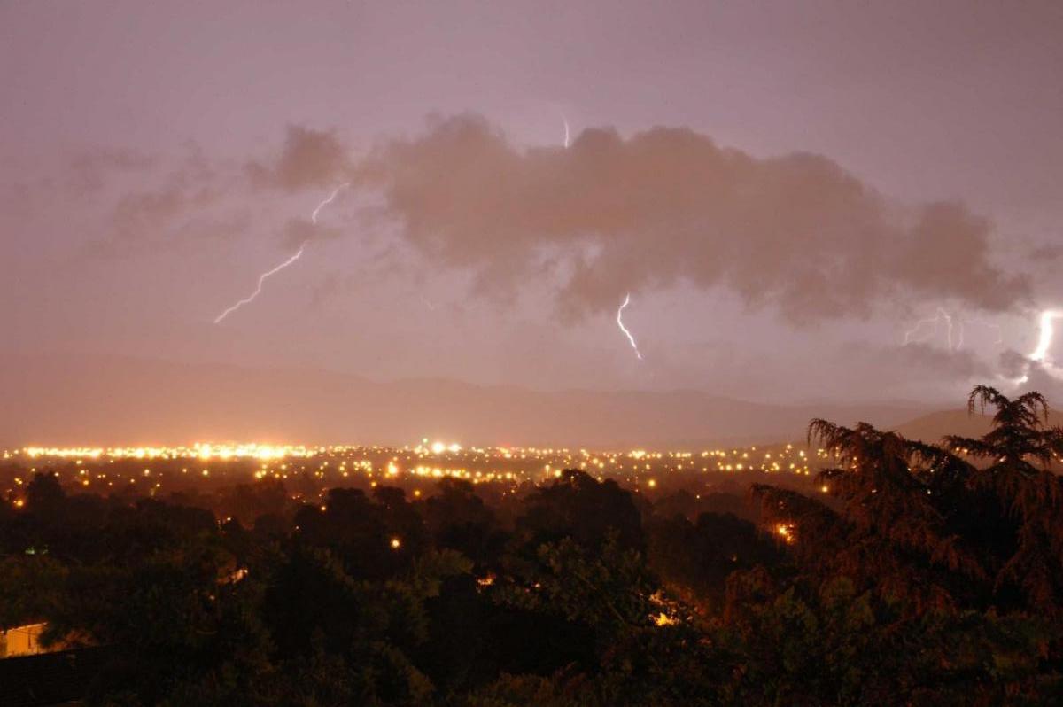 Lightning over the Australian Alps
